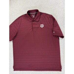 Texas A&M Aggies Champion Stitched Logo Campus Polo Shirt (Men's XL) Maroon‎
